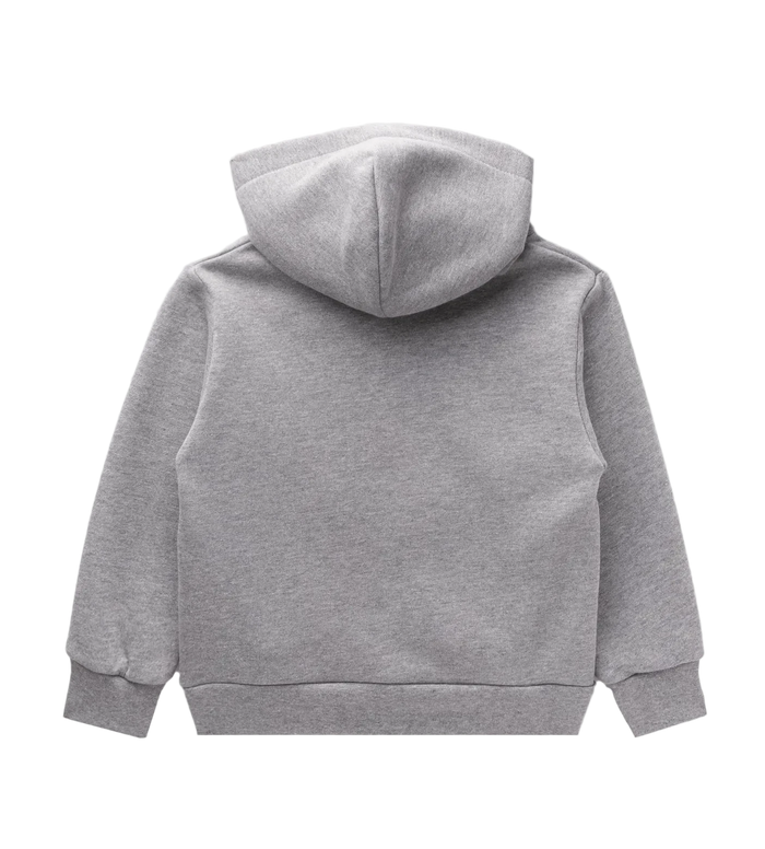Logo Zip Up Hoodie Melange Grey