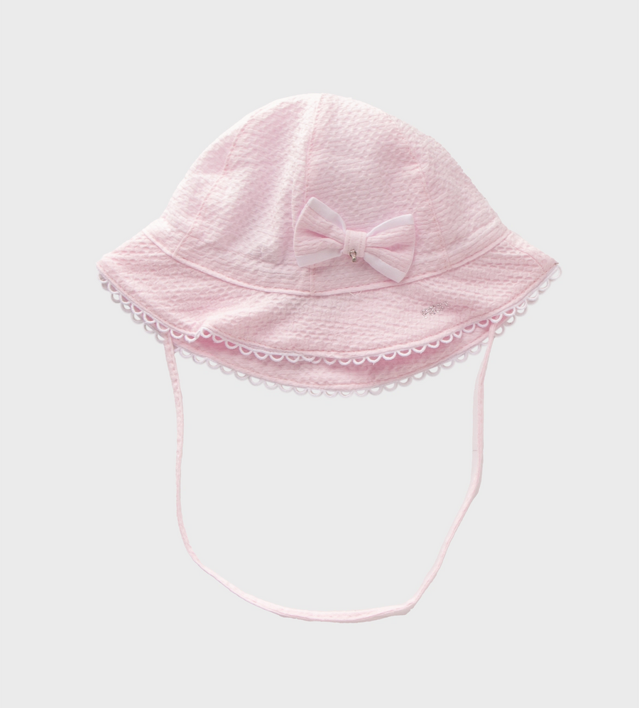 Sun Hat with Bow Pink