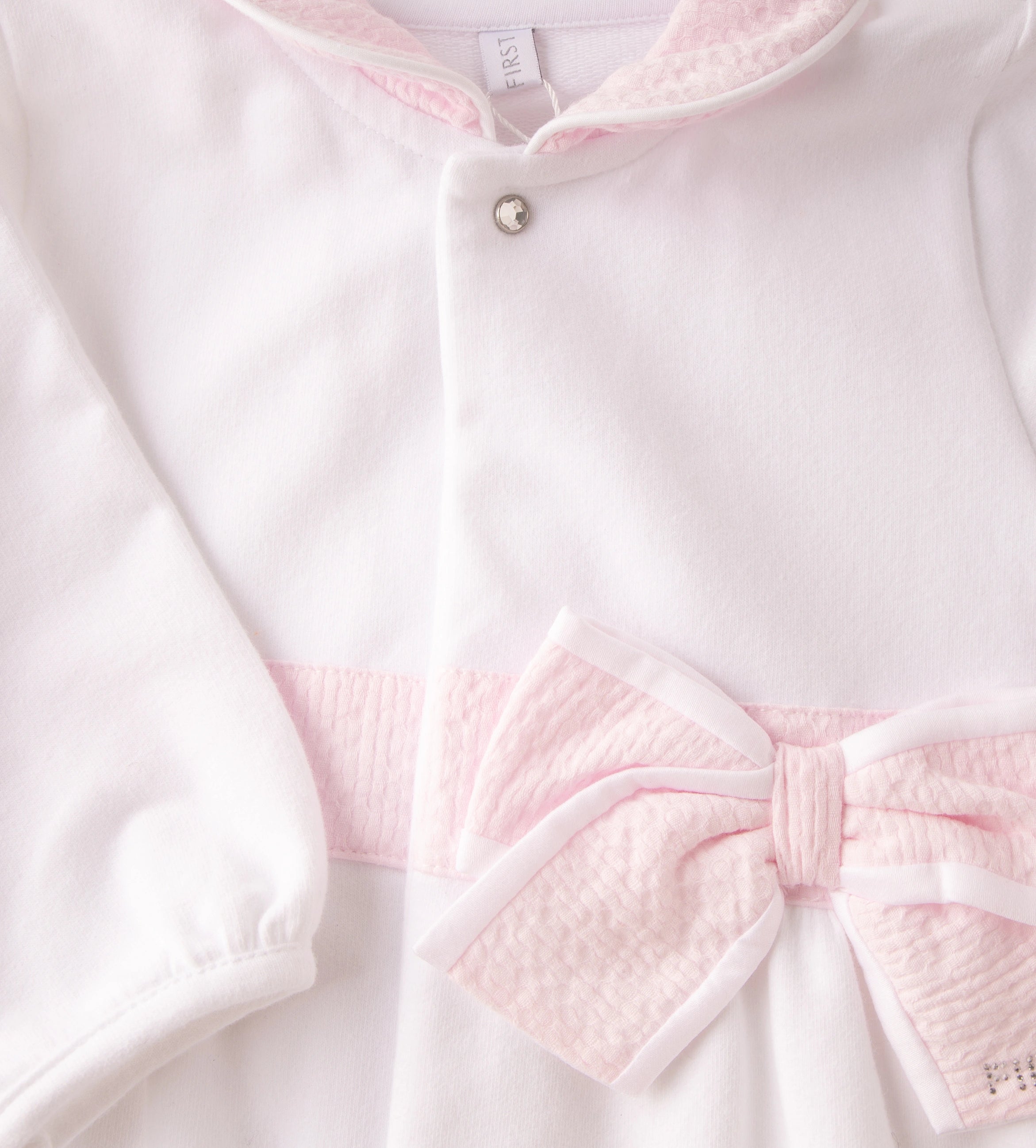 Bodysuit with Bow White/Pink