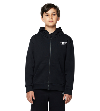 Logo Hoodie Met Rits Zwart