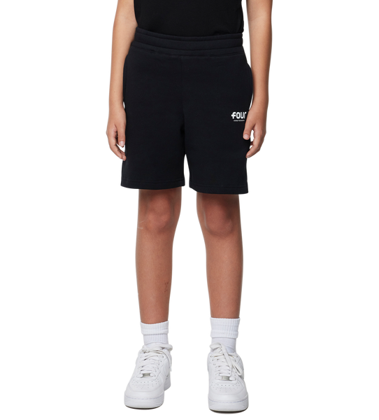 【BABYLCLUB】Leopard logo shorts (black) WAIST LOGO SHORTS in BLACK - FUCHSIA for Men | Palm Angels®