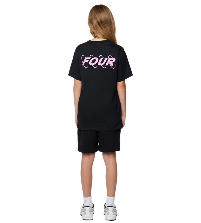 Circles Logo T-shirt Zwart / Roze