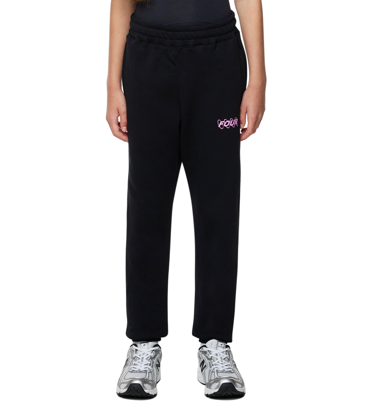 Roze Circles Logo joggingbroek zwart