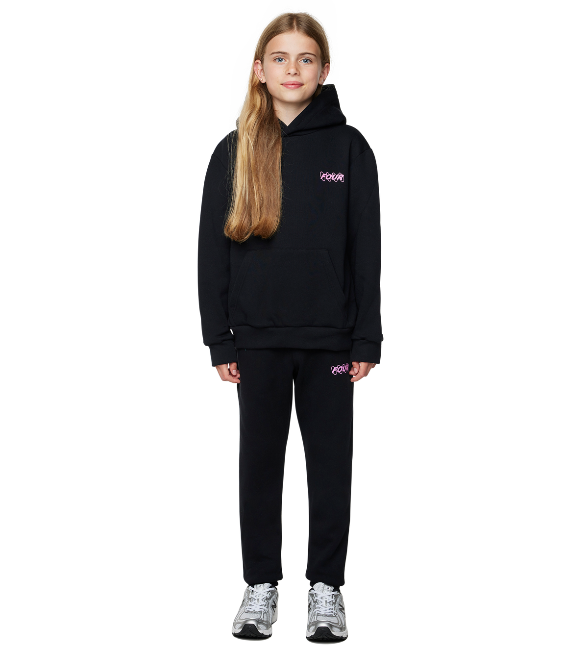 Circles Logo Hoodie Zwart/Roze