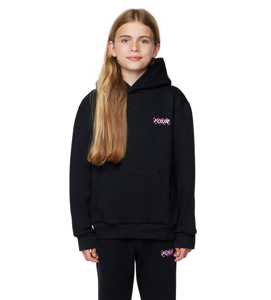 Circles Logo Hoodie Black / Pink