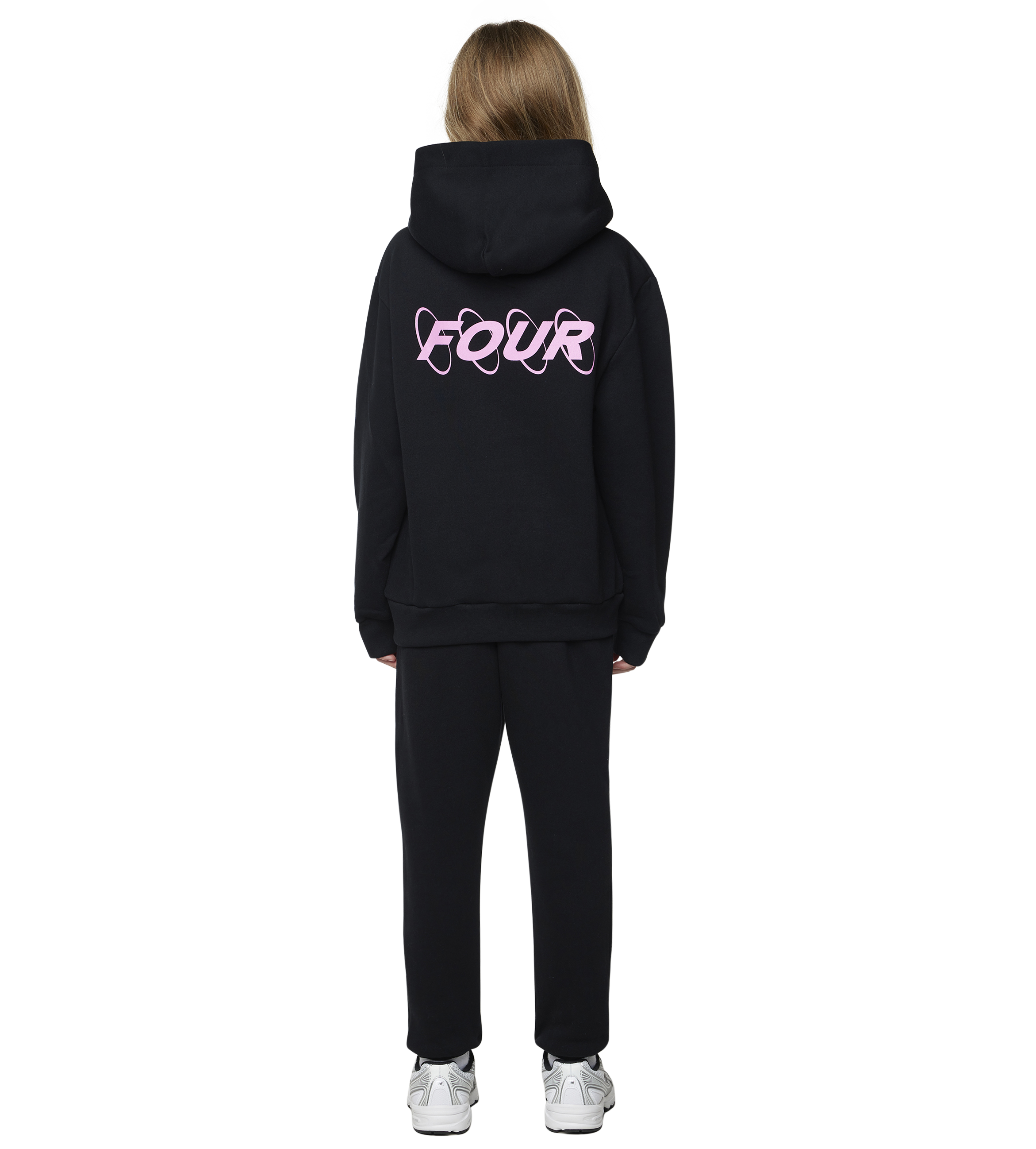 Circles Logo Hoodie Black / Pink