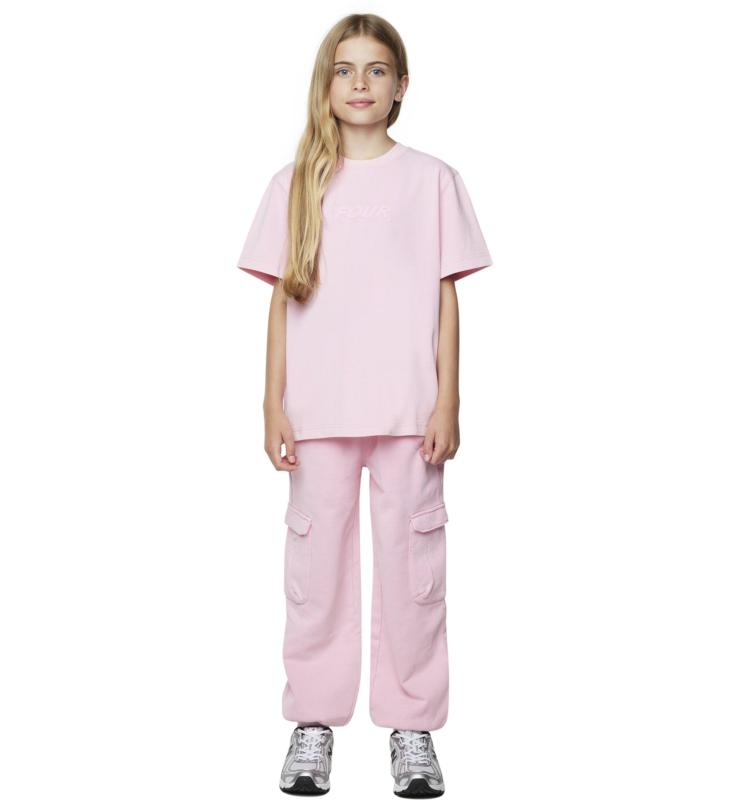 Circles T-shirt Washed Candy Pink