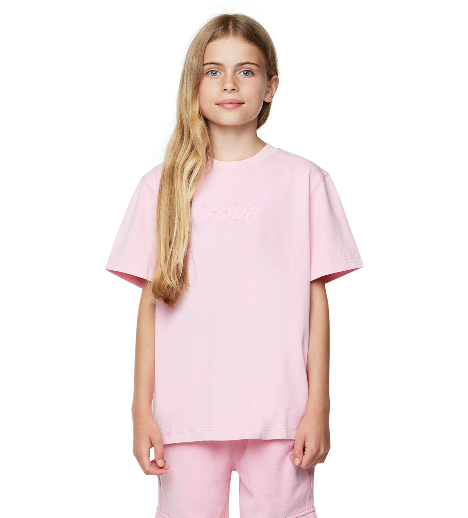 Circles T-shirt Washed Candy Pink