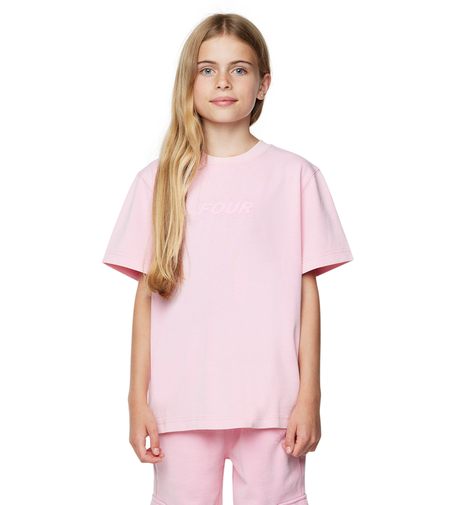 Circles T-shirt Washed Candy Pink