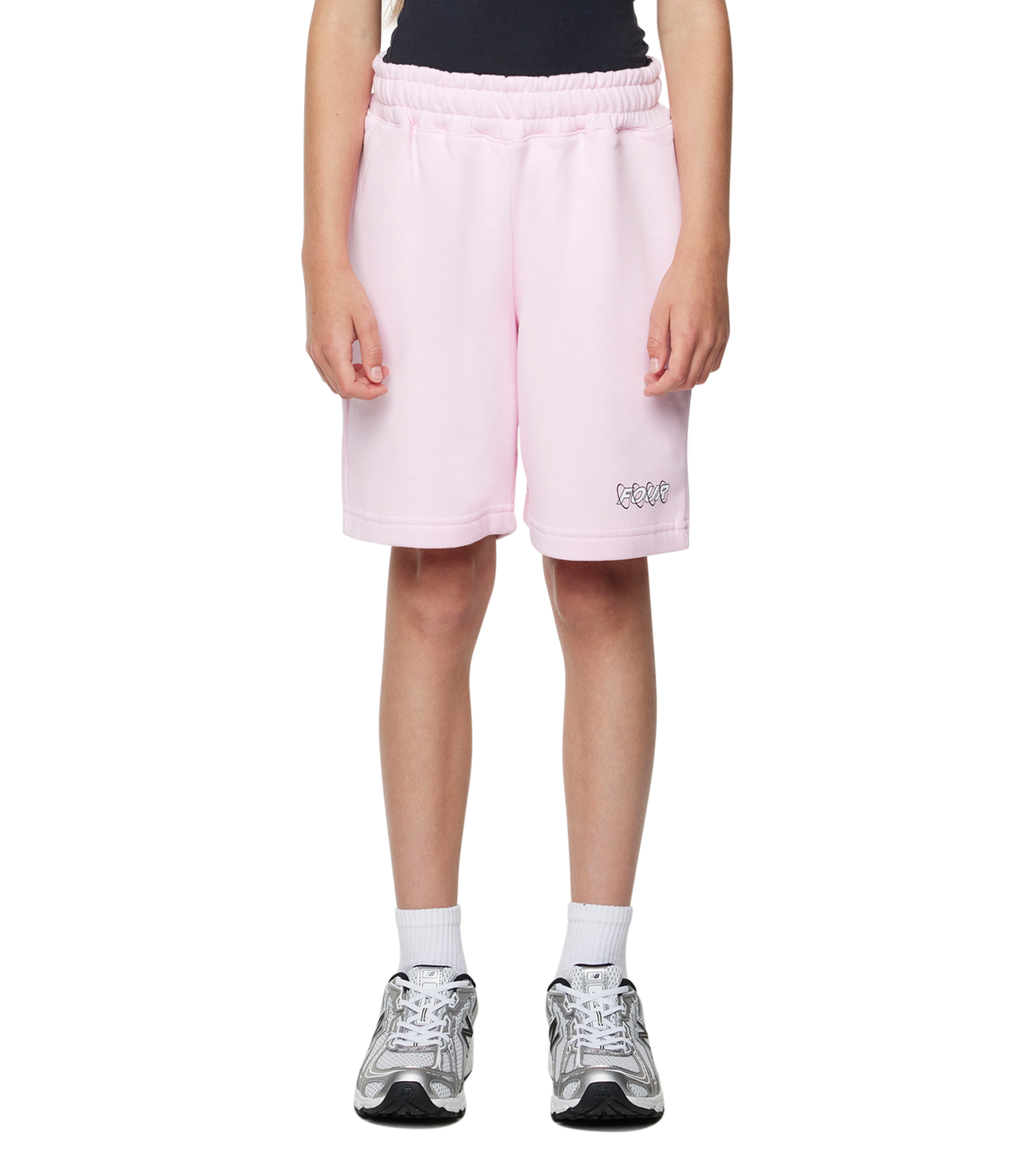 Circles Shorts Soft Pink/ White