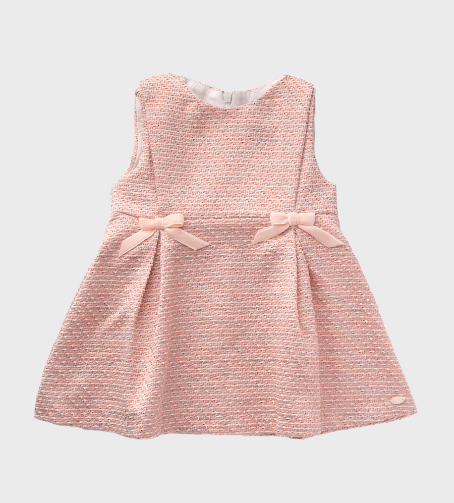 Houndstooth Sleeveless Dress Pink