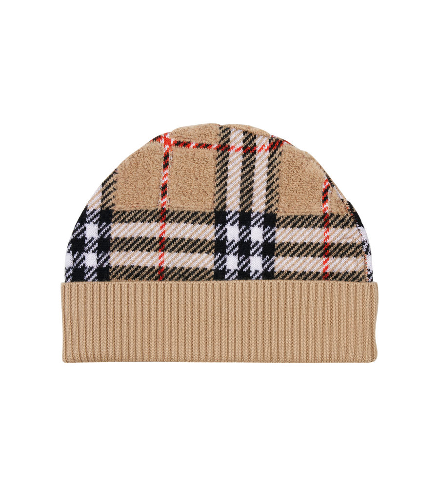 Burberry Checked Ribbed Beanie (Kids)