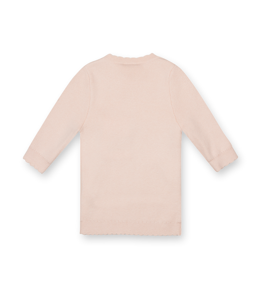 Chloé Logo-Embroidered Knitted Dress in Pale Pink (Kids)