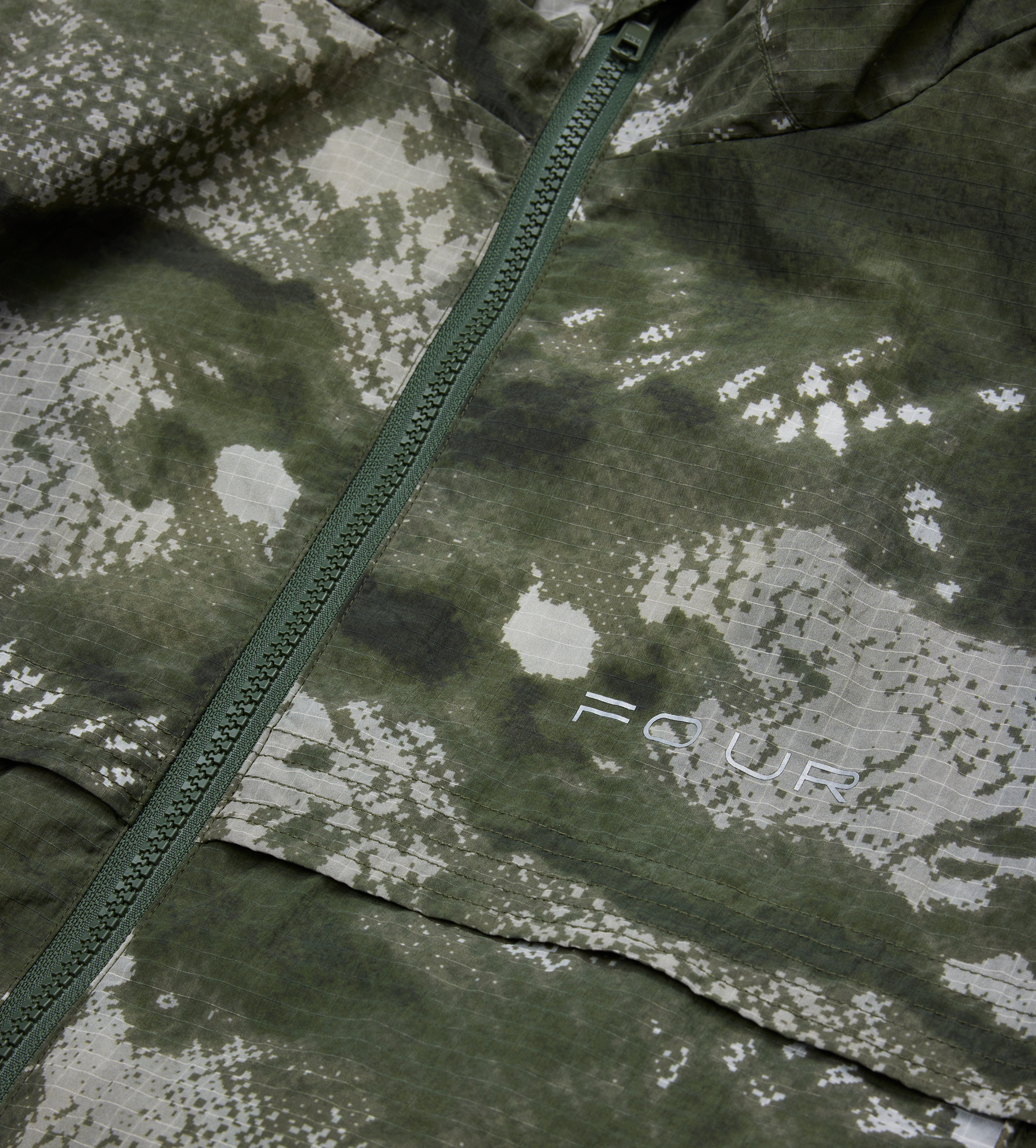Sportswear Windbreaker Jas Groen Camo