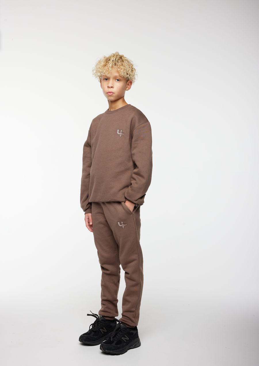 Outline Logo Crewneck Coffee Quartz