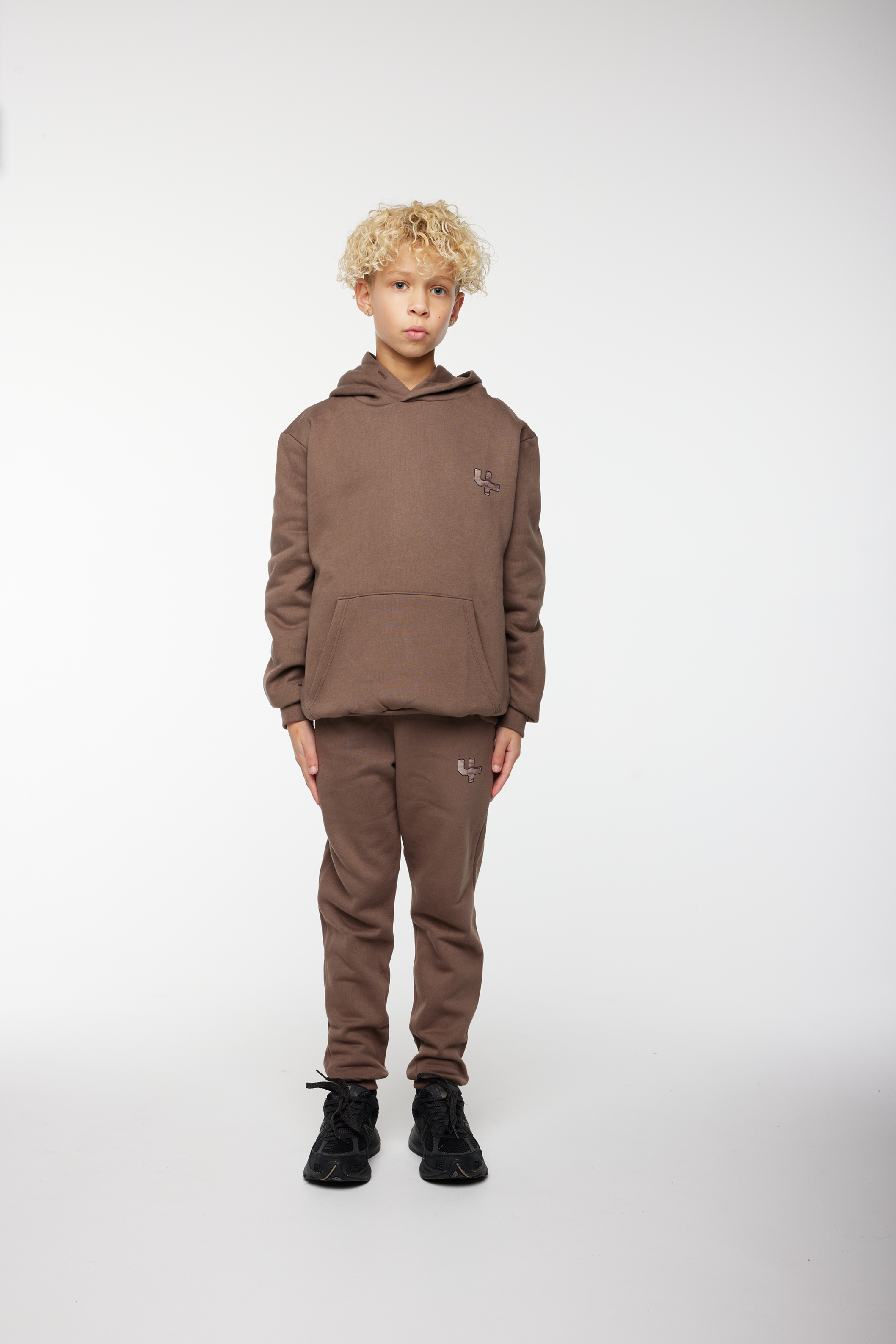 Outline Logo Hoodie Coffee Quartz