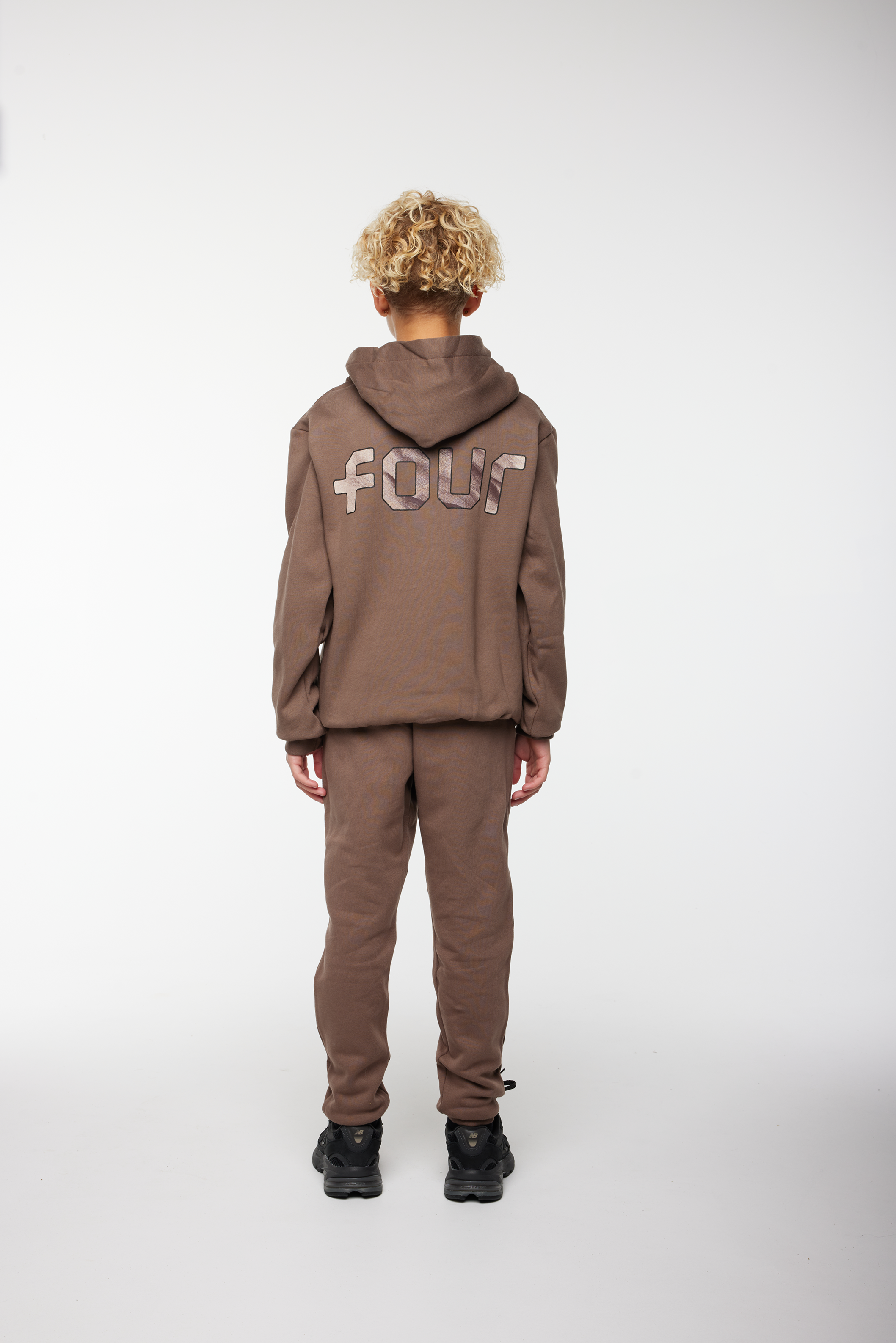 Outline Logo Hoodie Coffee Quartz