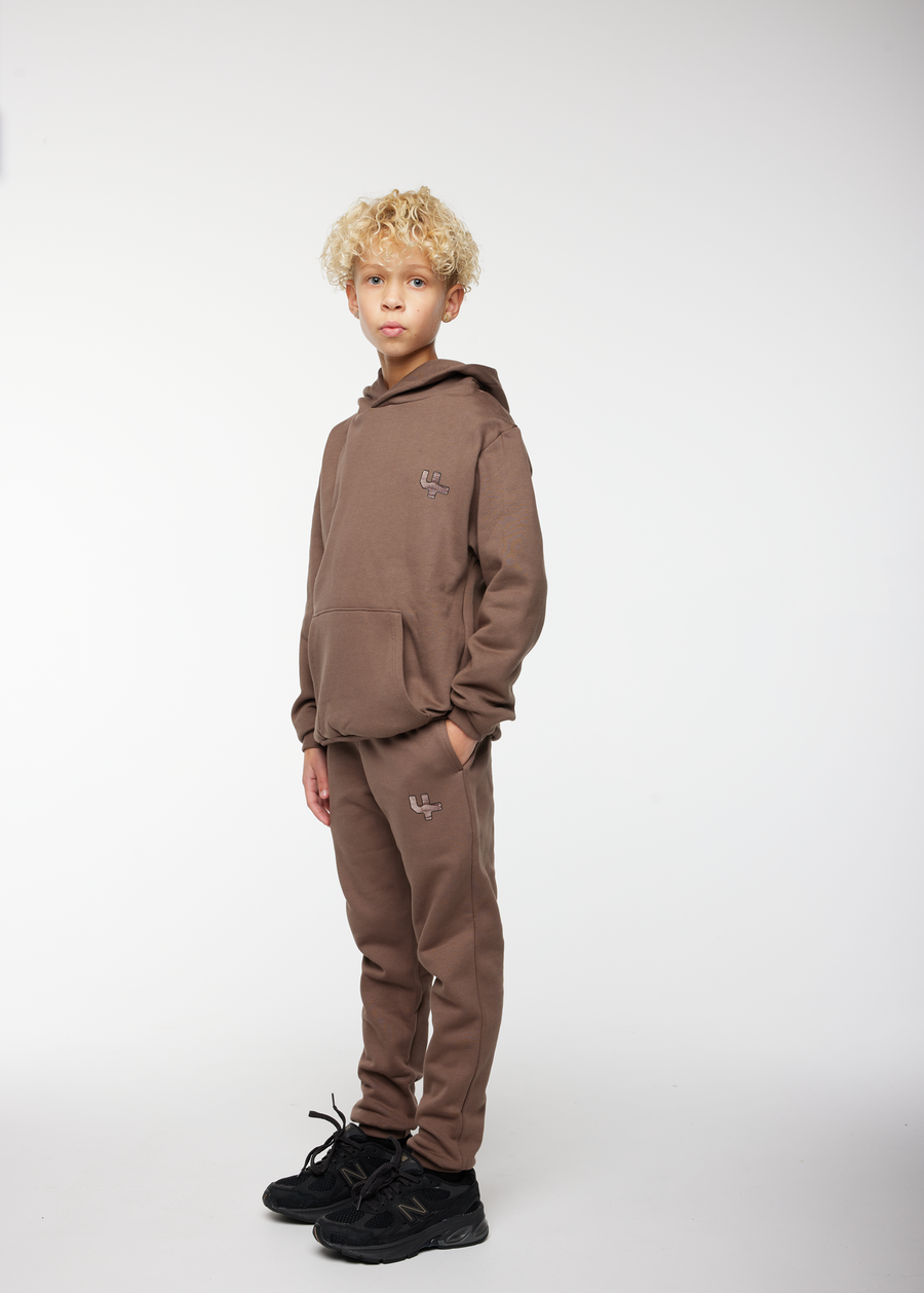 Outline Logo Hoodie Coffee Quartz