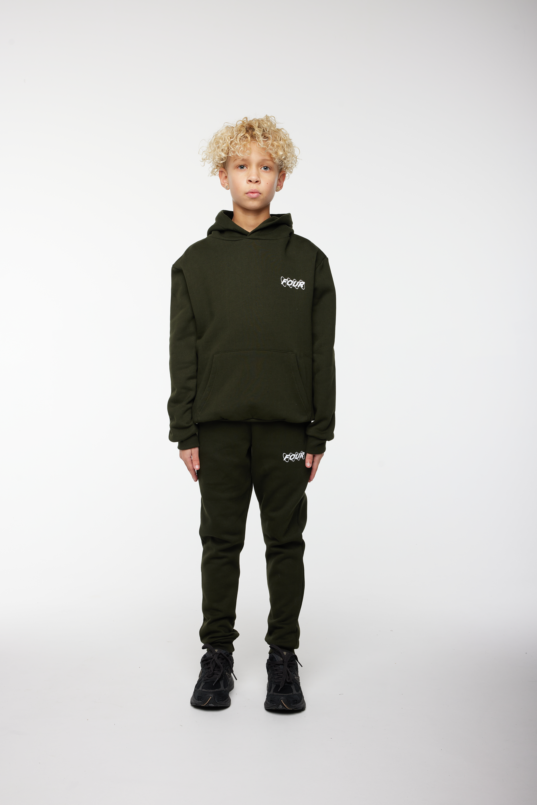 Circles Logo Hoodie Army Green