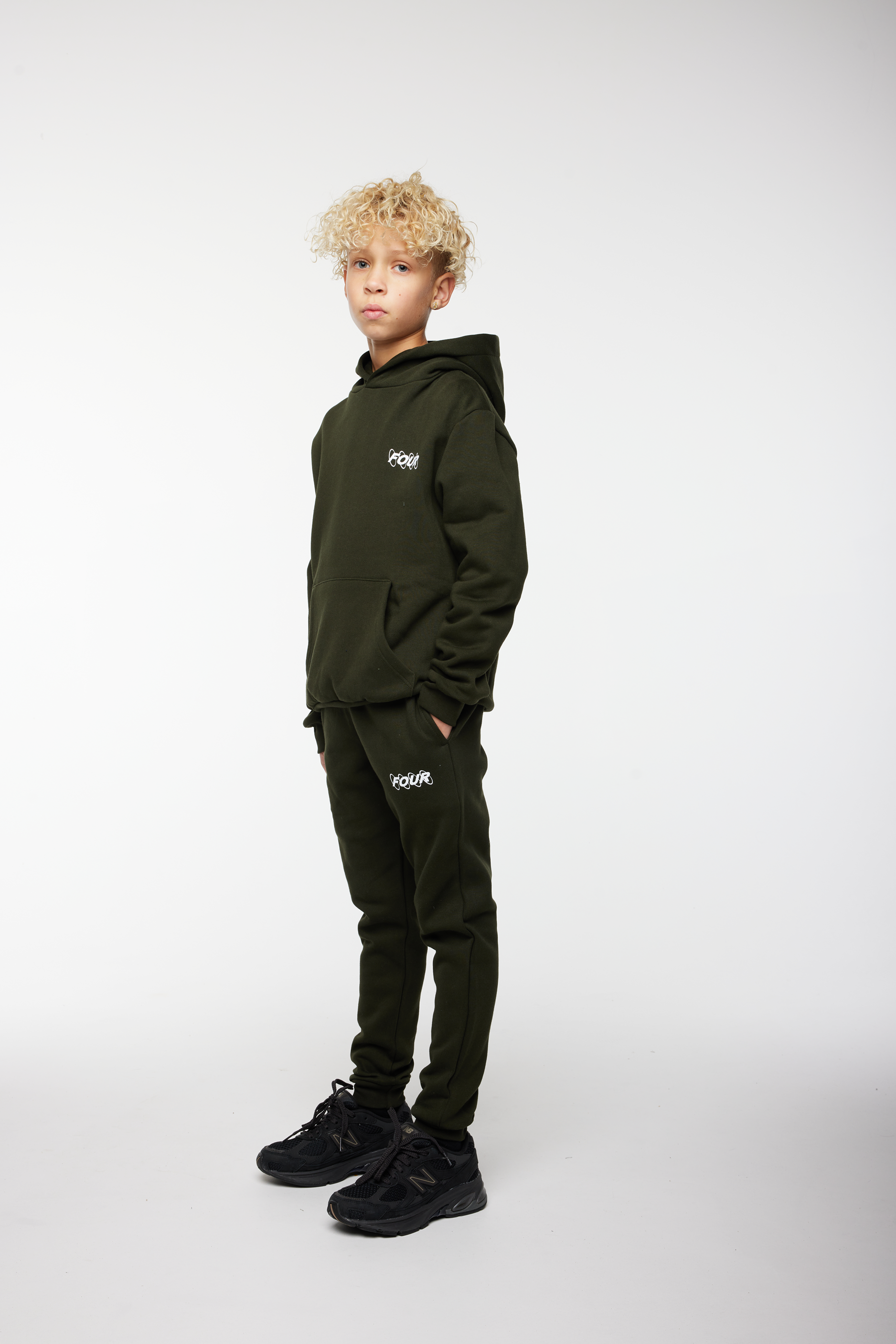 Circles Logo Hoodie Army Green