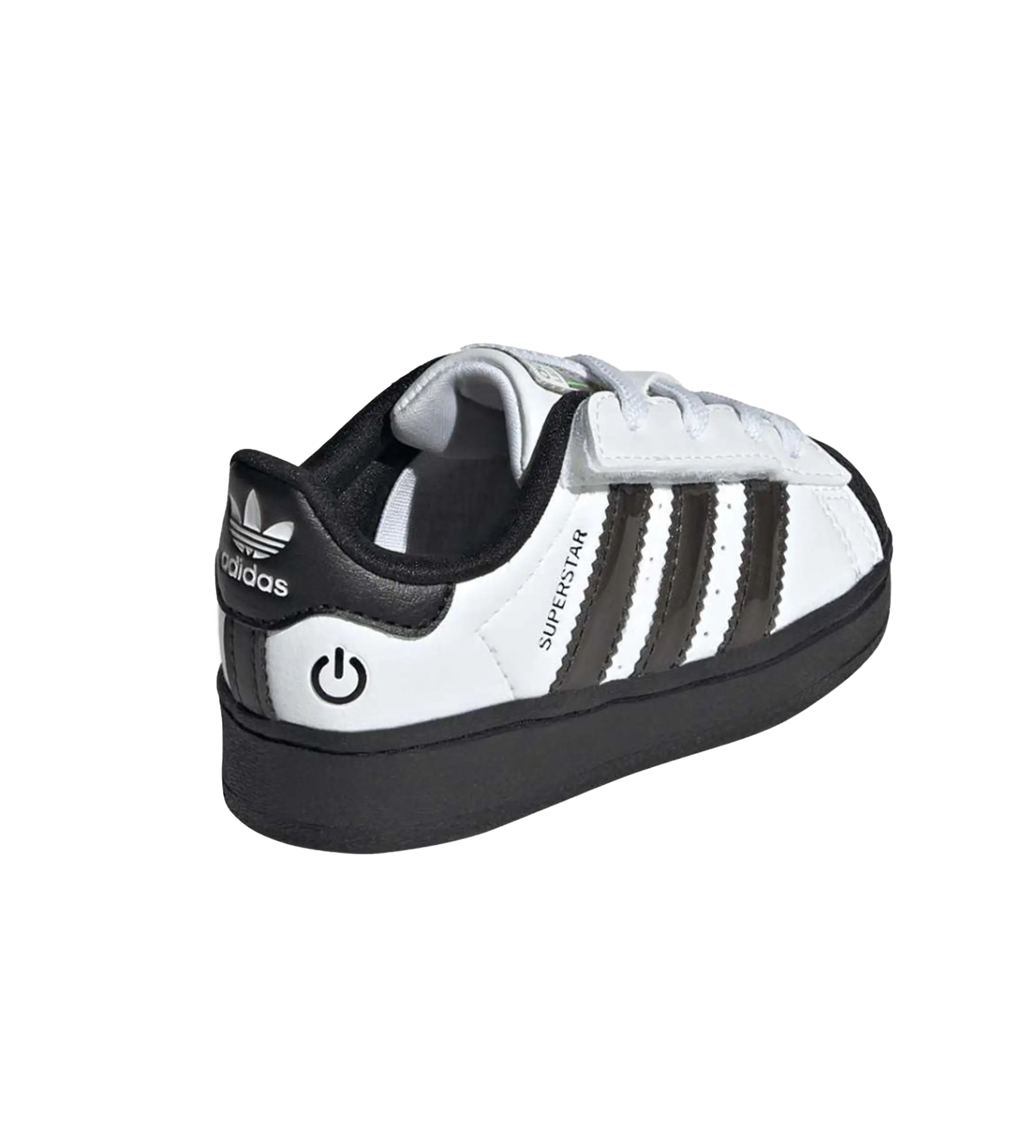 Adidas Superstar LED Lights Comfort Closure Elastic Lace Sneakers in White & Black (TD)