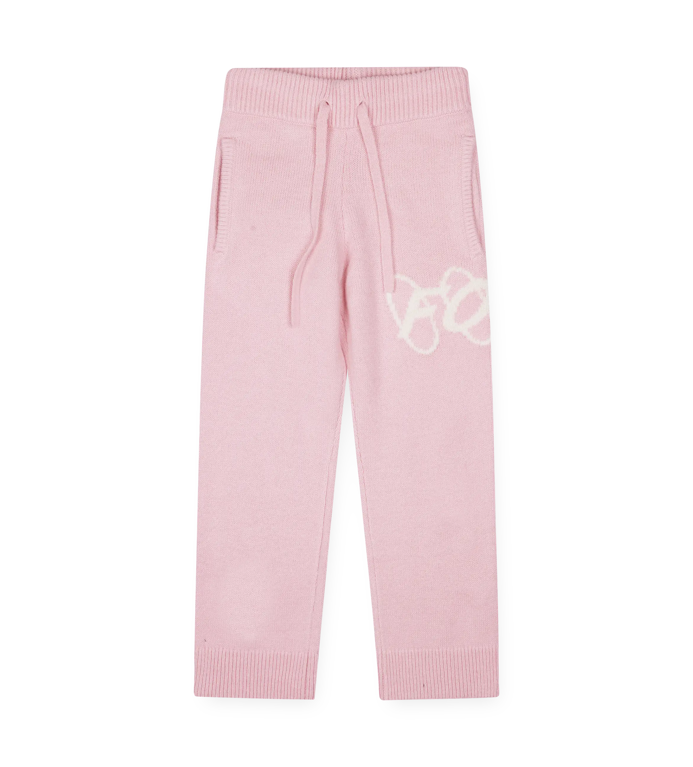 Big Circles Knitted Pants Soft Pink