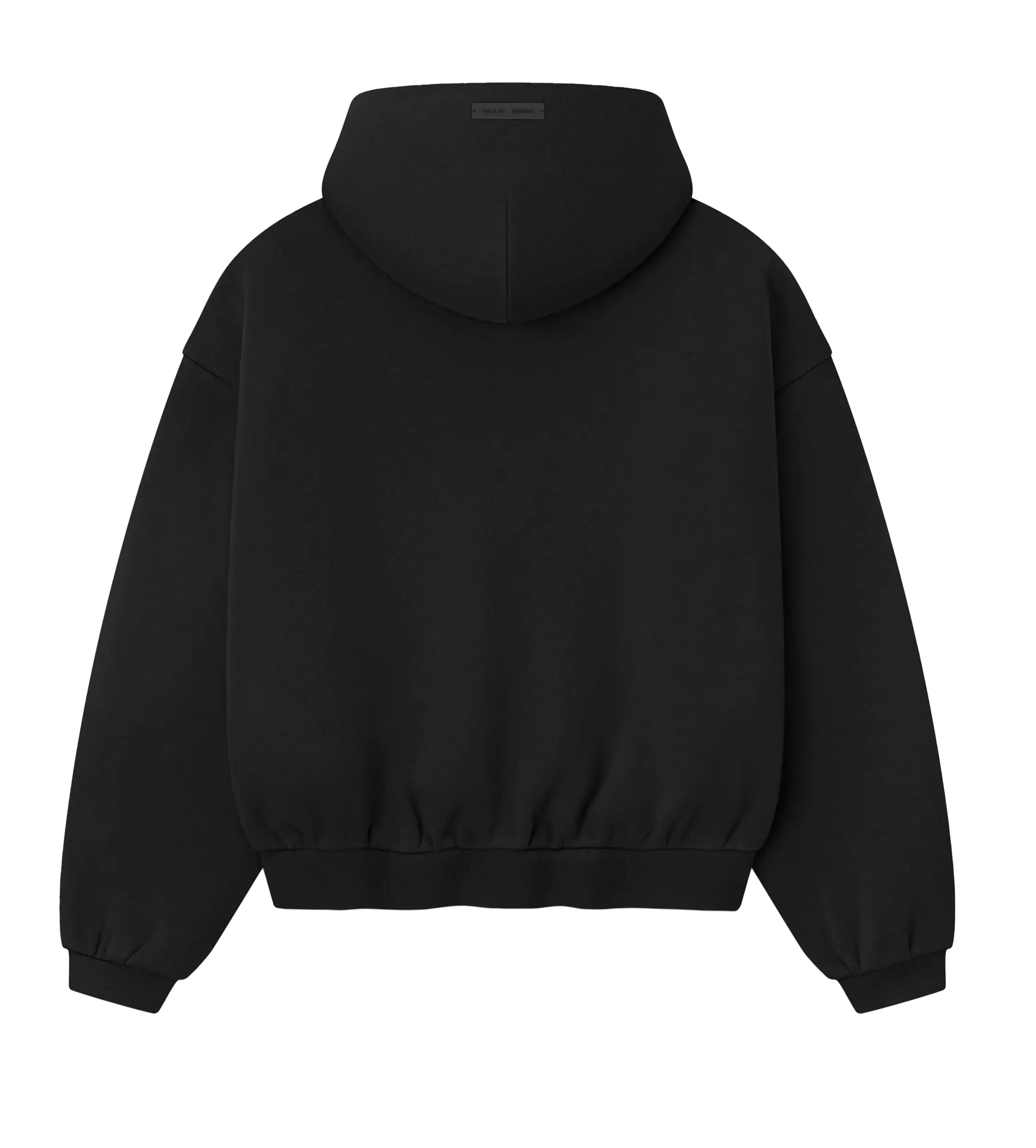 Fear of God Essentials 90s Fit Fleece Hoodie in Jet Black (Kids)