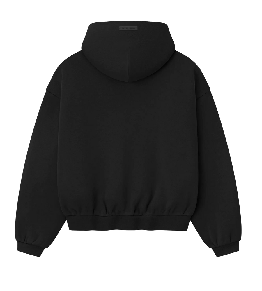 Fear of God Essentials 90s Fit Fleece Hoodie in Jet Black (Kids)
