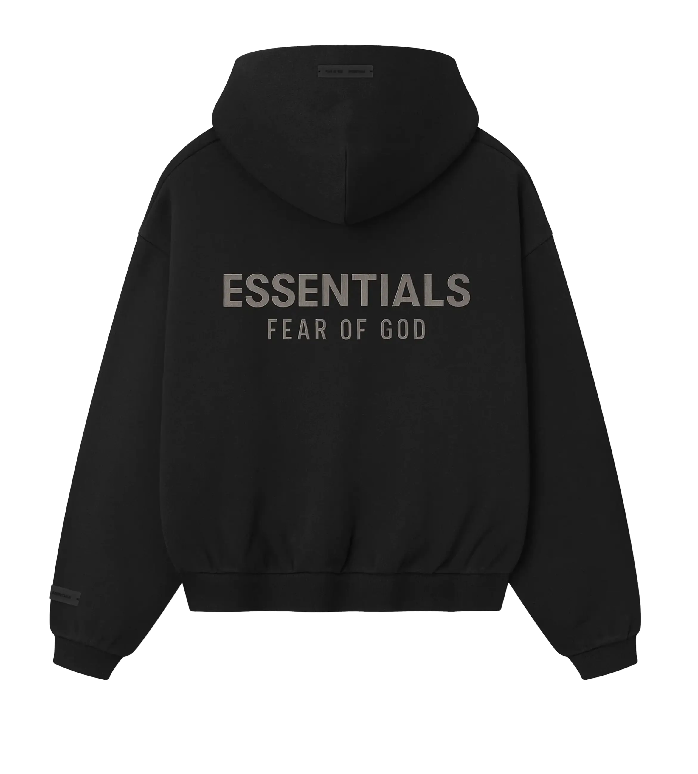 Essentials Classic Fleece Zip Up Hoodie in Jet Black (Kids)