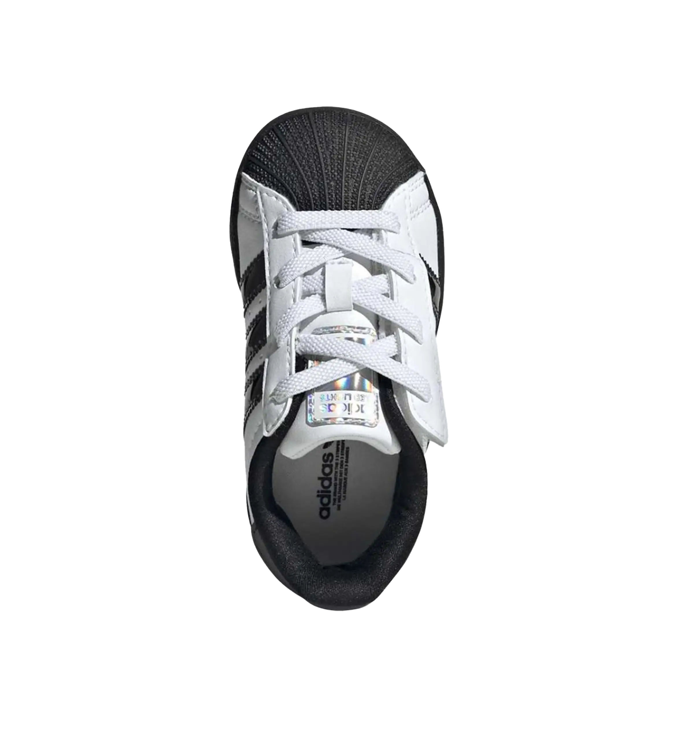 Adidas Superstar LED Lights Comfort Closure Elastic Lace Sneakers in White & Black (TD)