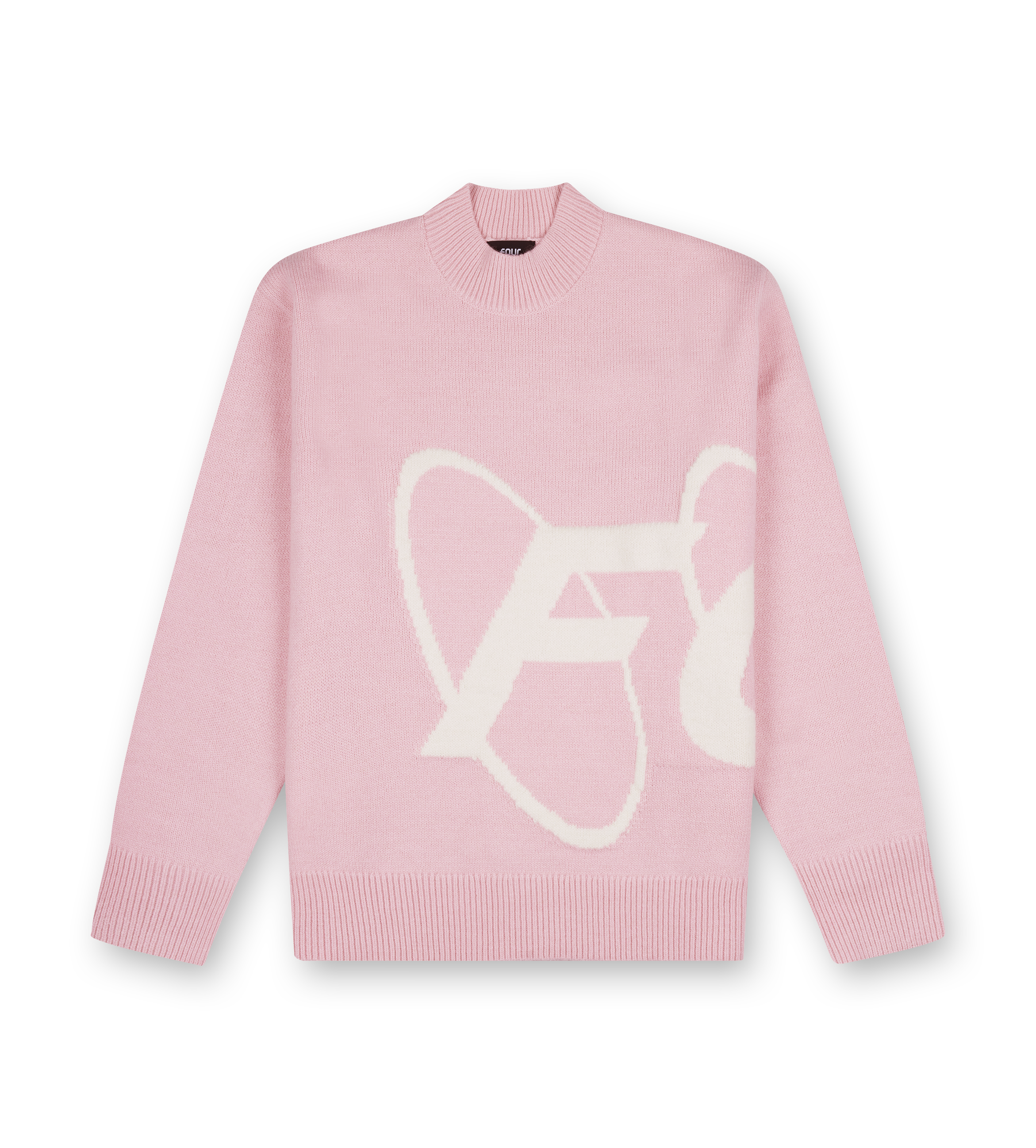Big Circles Knitted Crewneck Soft Pink