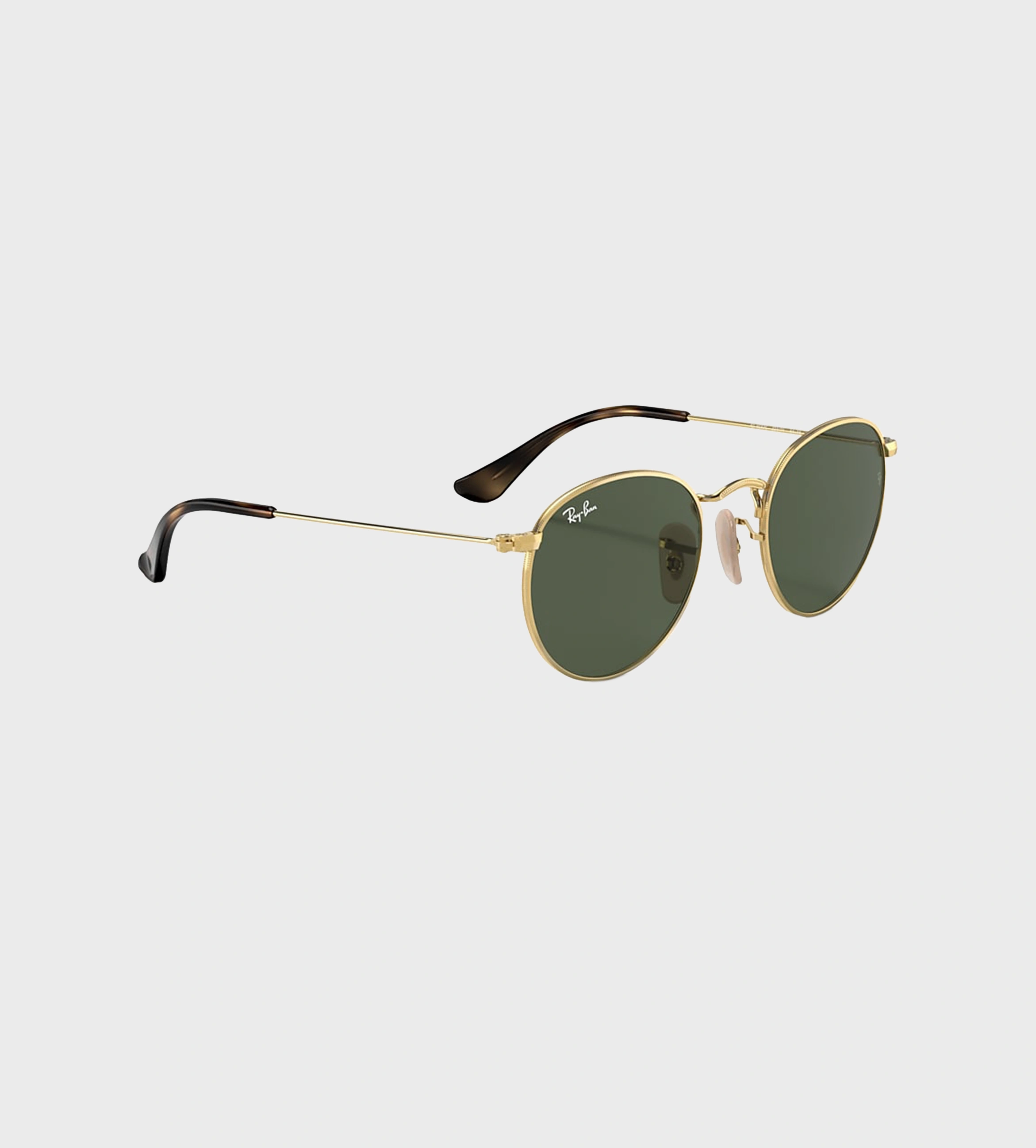 Round Metal Sunglasses Green/Gold