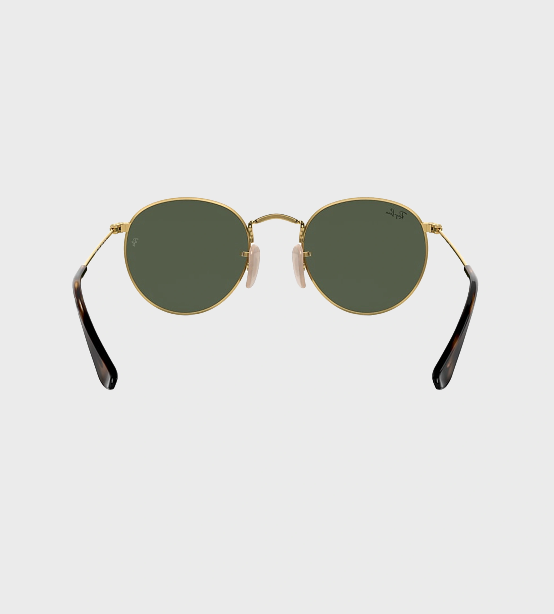 Round Metal Sunglasses Green/Gold