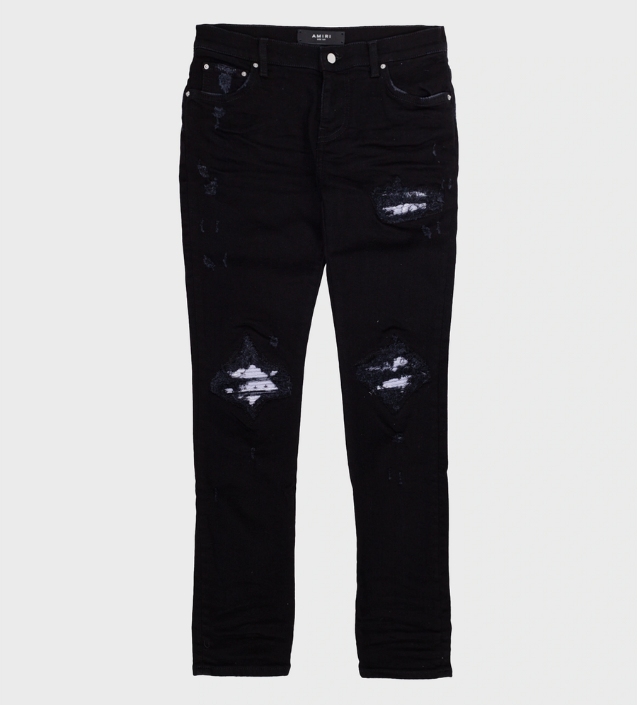 Ripped-detailed Jeans Black