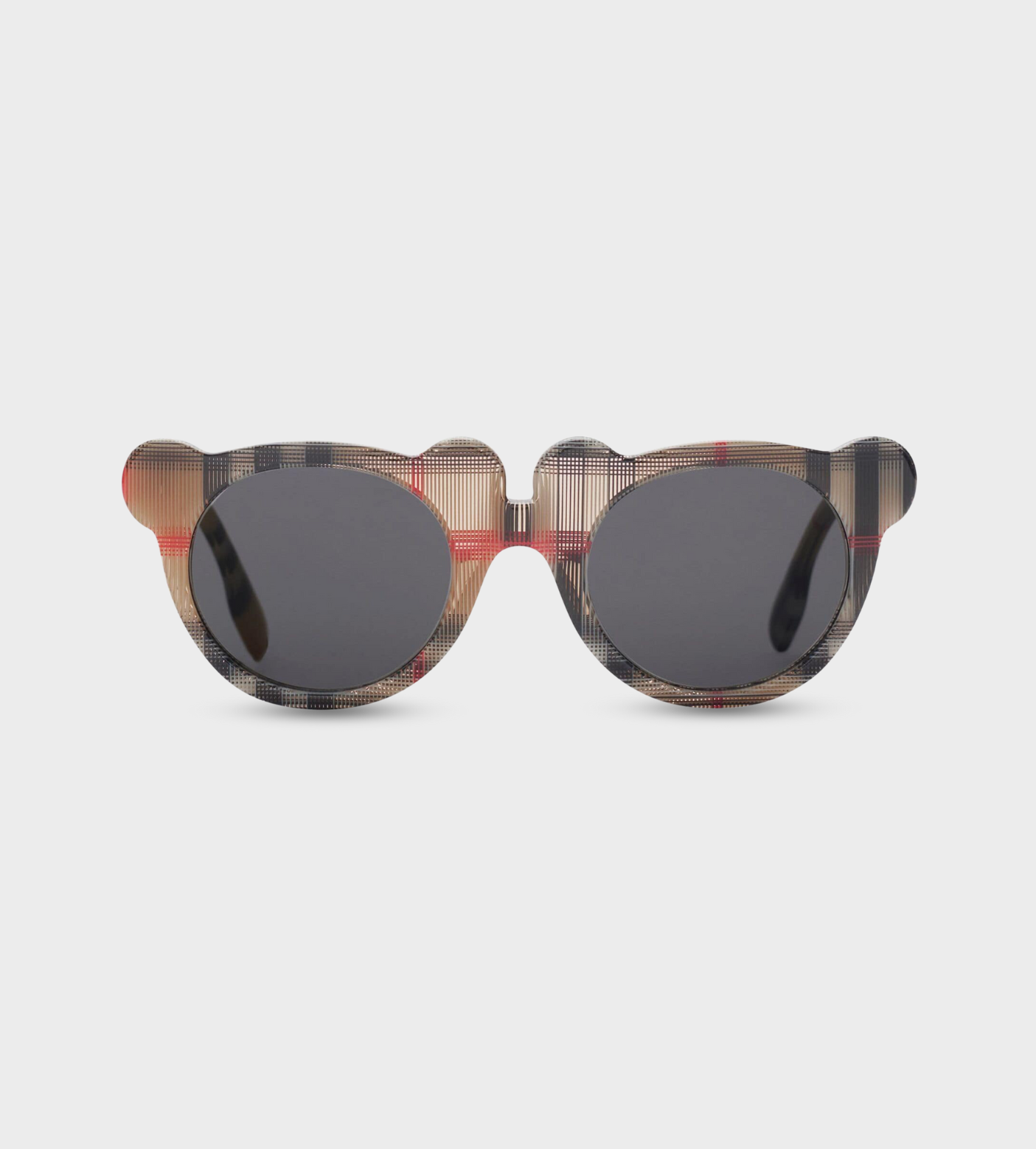 Check Teddy Bear Sunglasses Beige