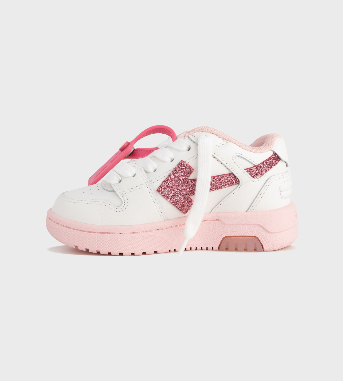 Out Of Office Glitter Sneakers White Fuchsia
