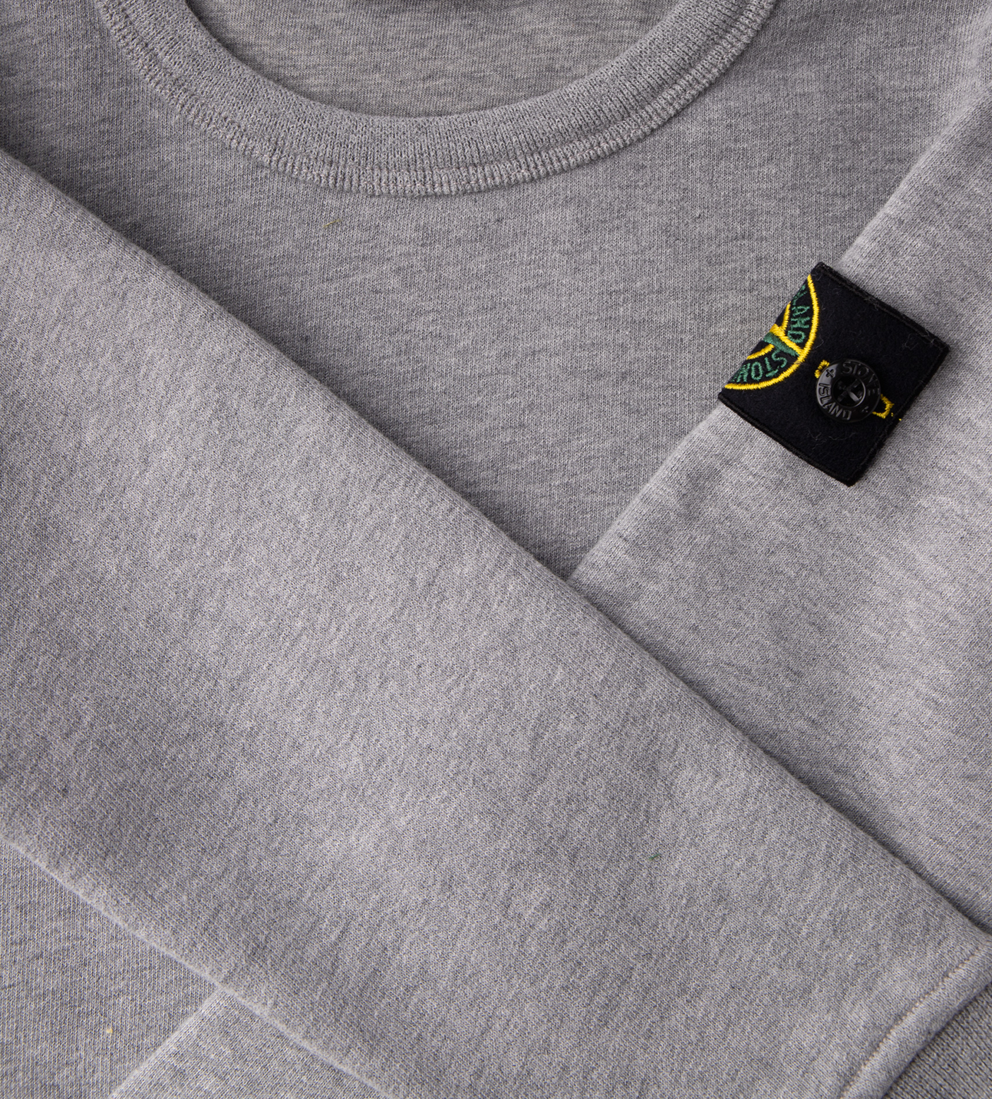 Compass-Patch Wool Jumper Grey