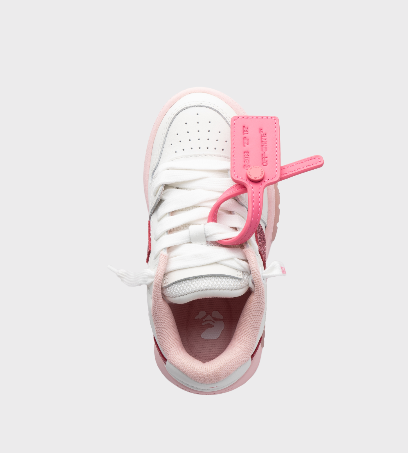 Out Of Office Glitter Sneakers White Fuchsia