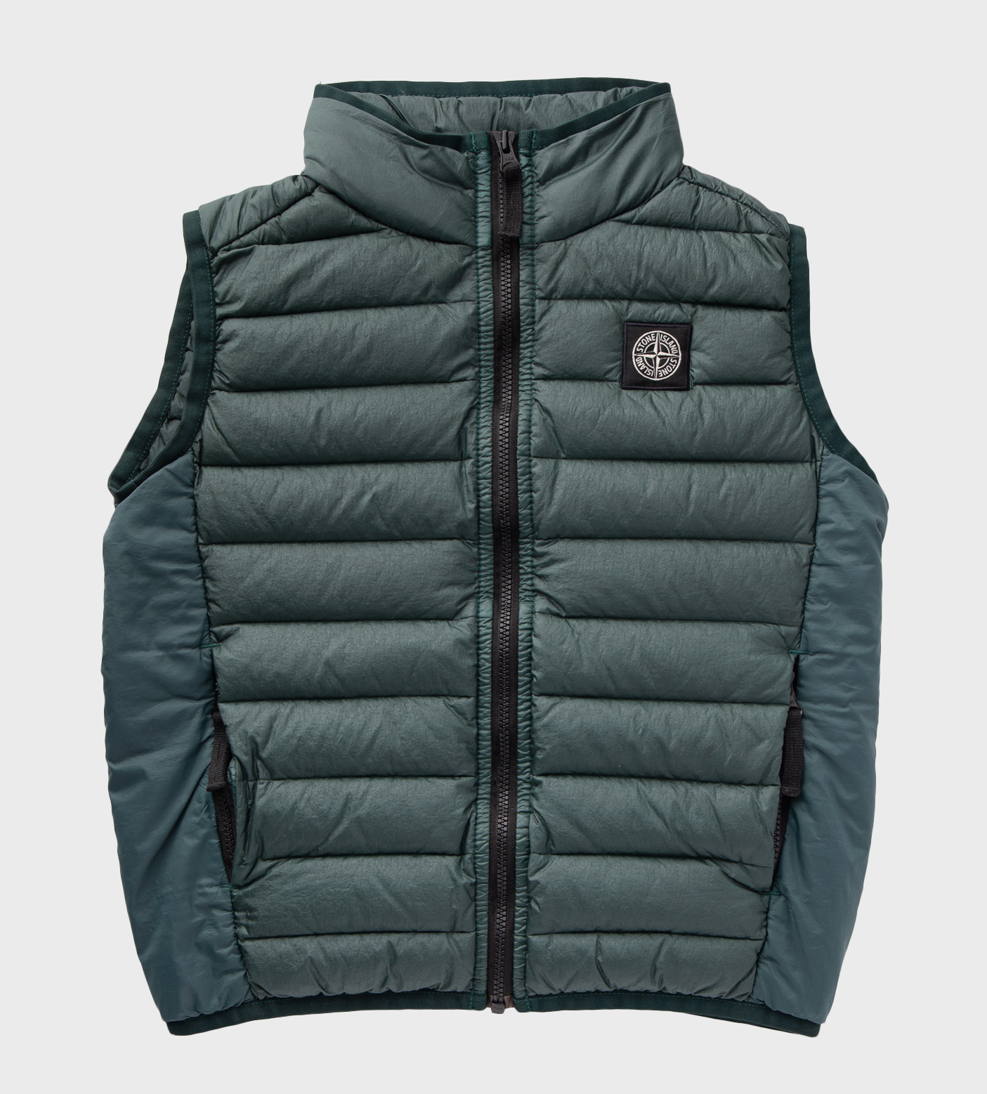 Logo-Patch Padded Gilet Green