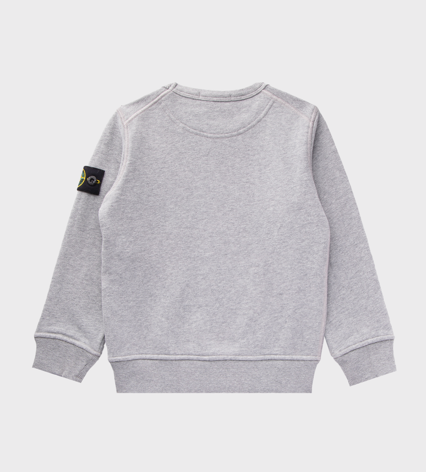 Compass-Patch Wool Jumper Grey