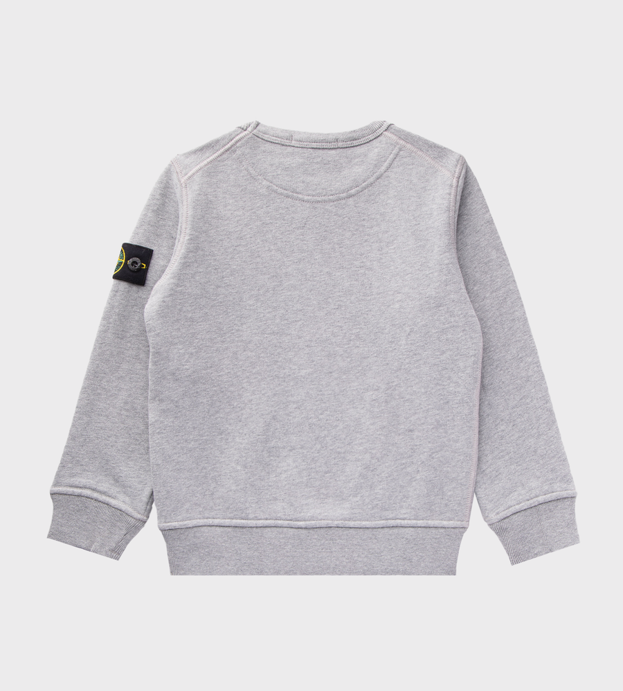 Compass-Patch Wool Jumper Grey