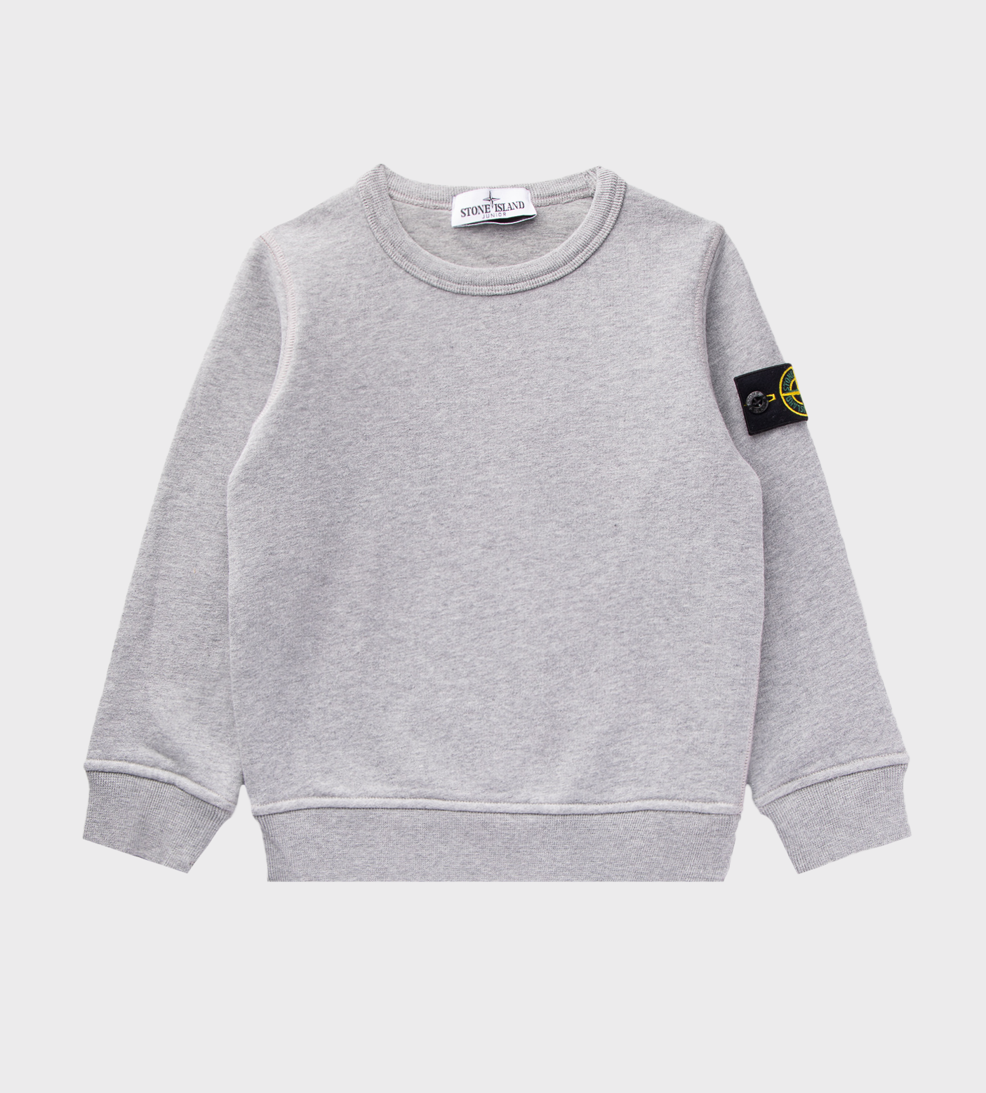 Compass-Patch Wool Jumper Grey