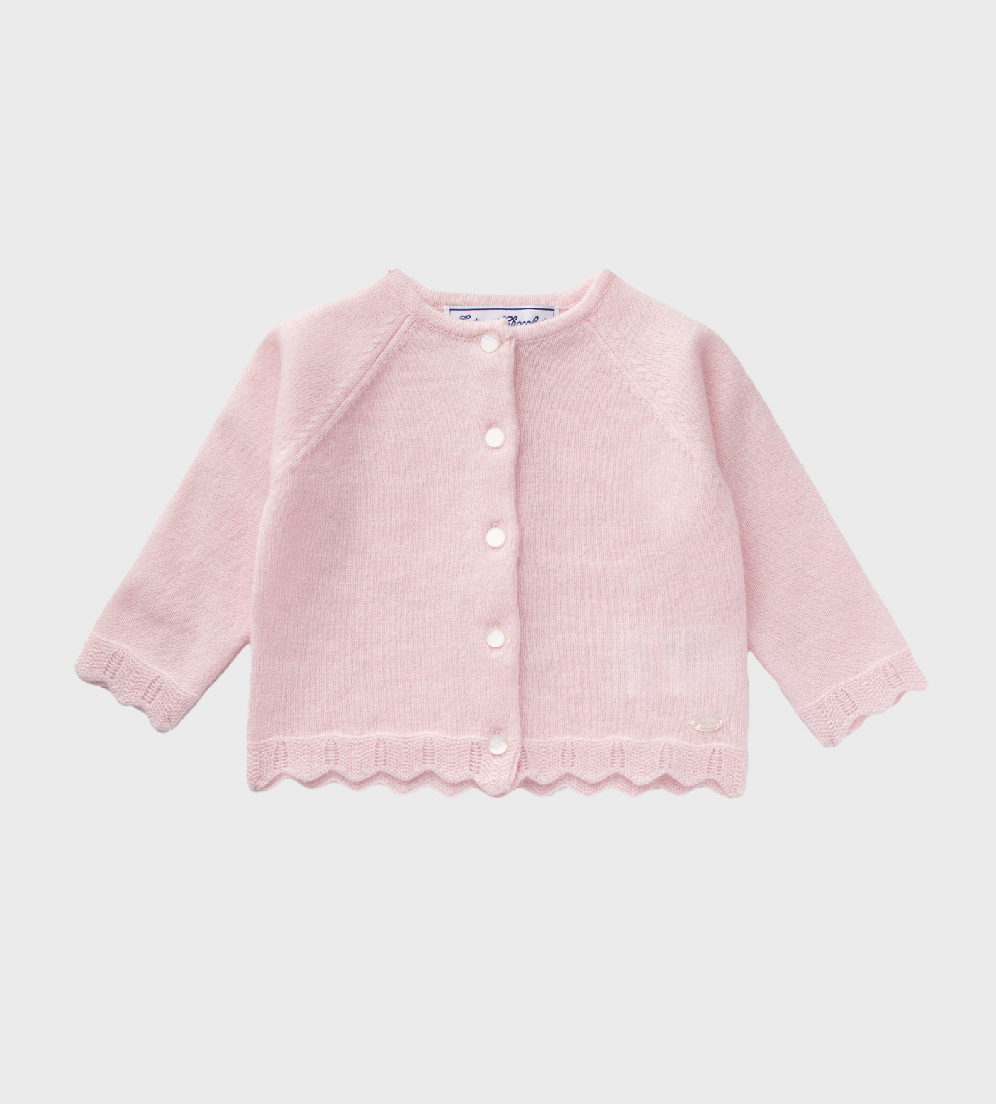 Fine-Knit Cashmere Cardigan Pink