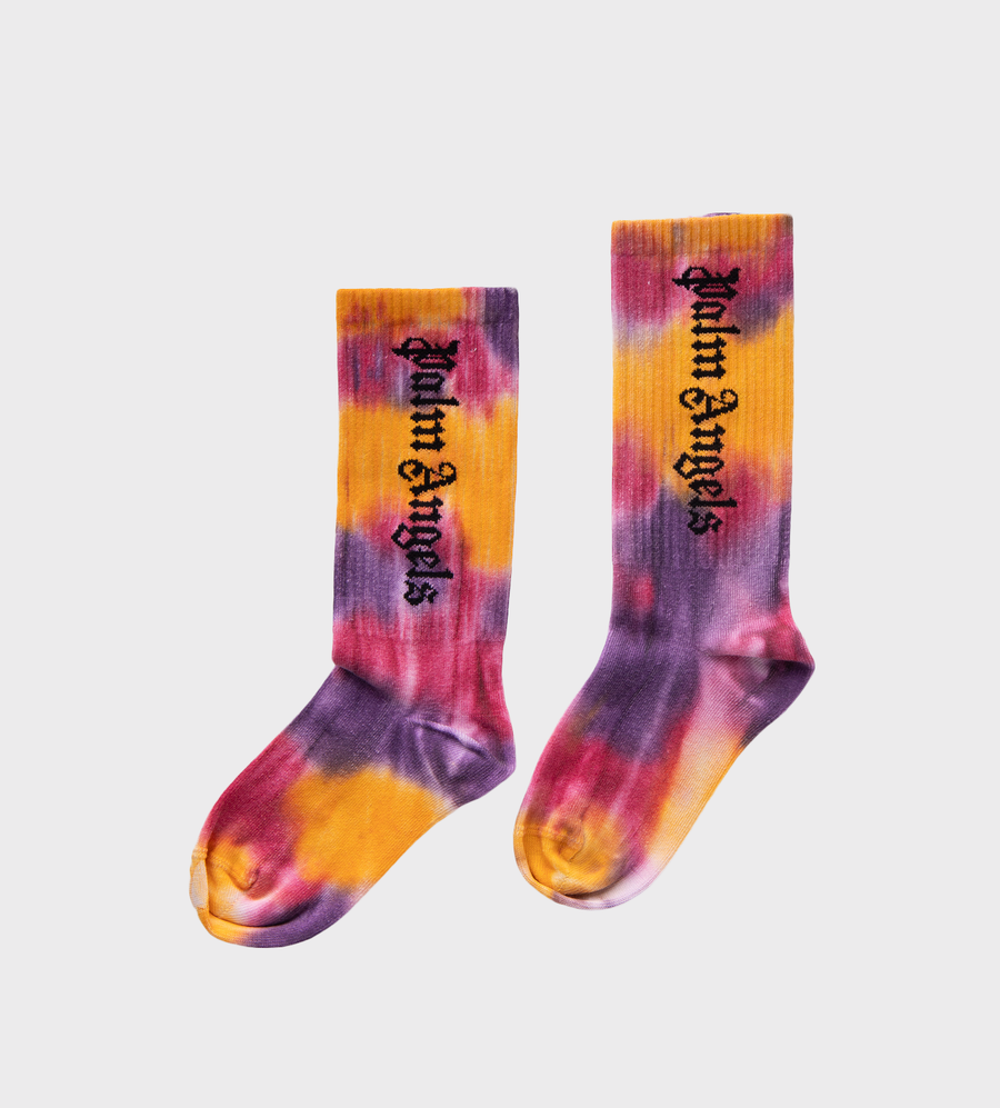Ribbed Logo-Print Socks Multi