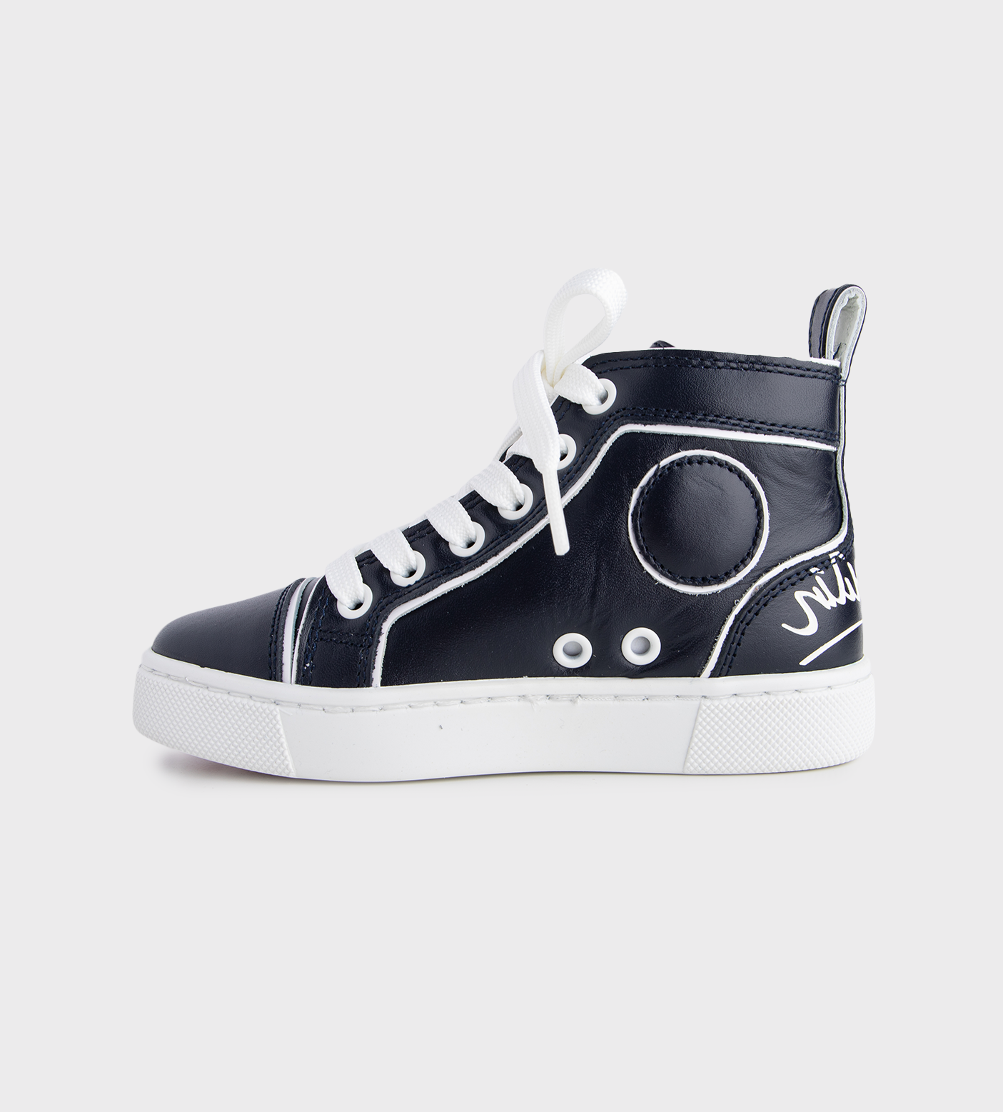 High-Top Sneakers Navy Blue