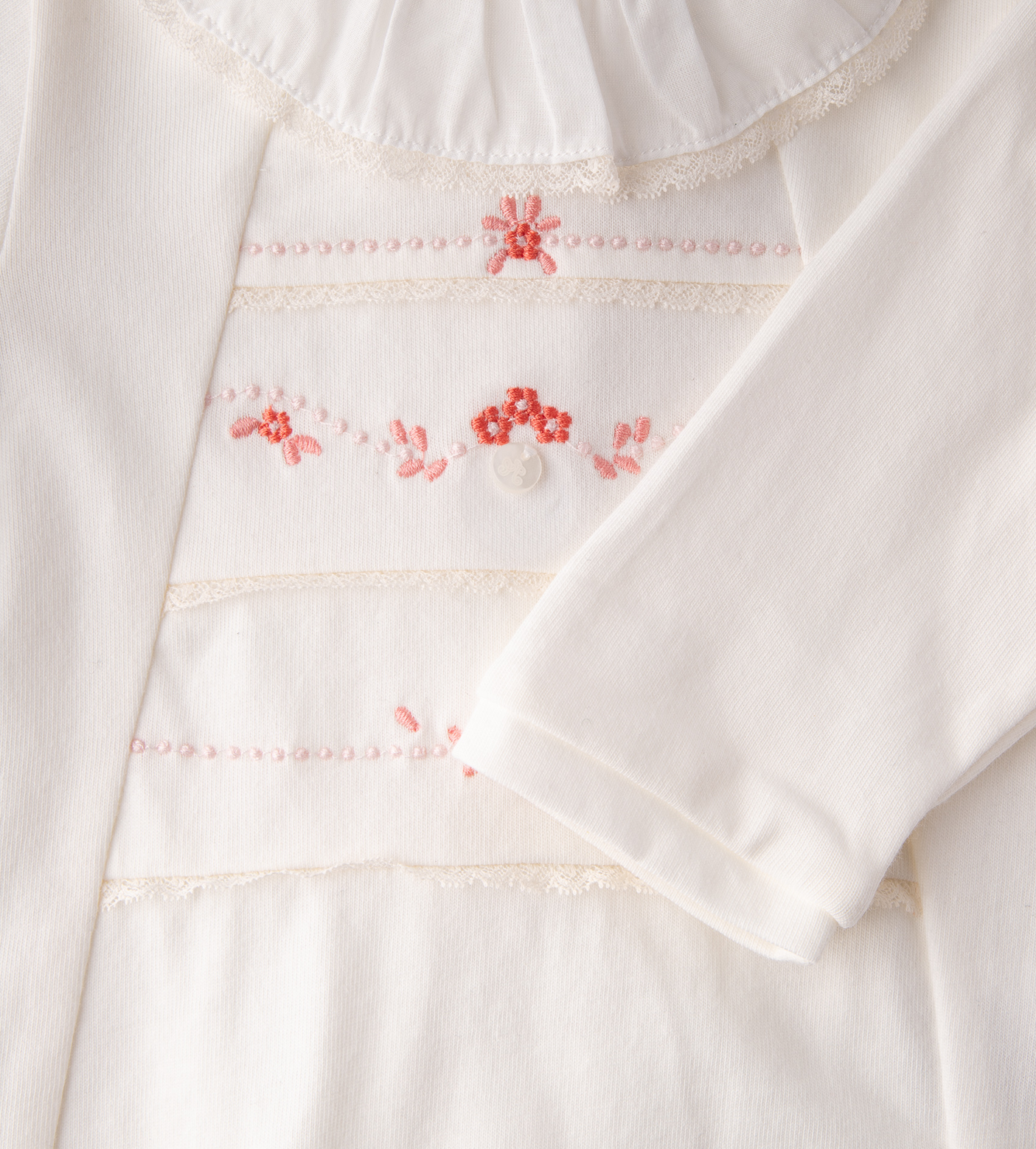 Long Sleeve Baby Pyjamas White