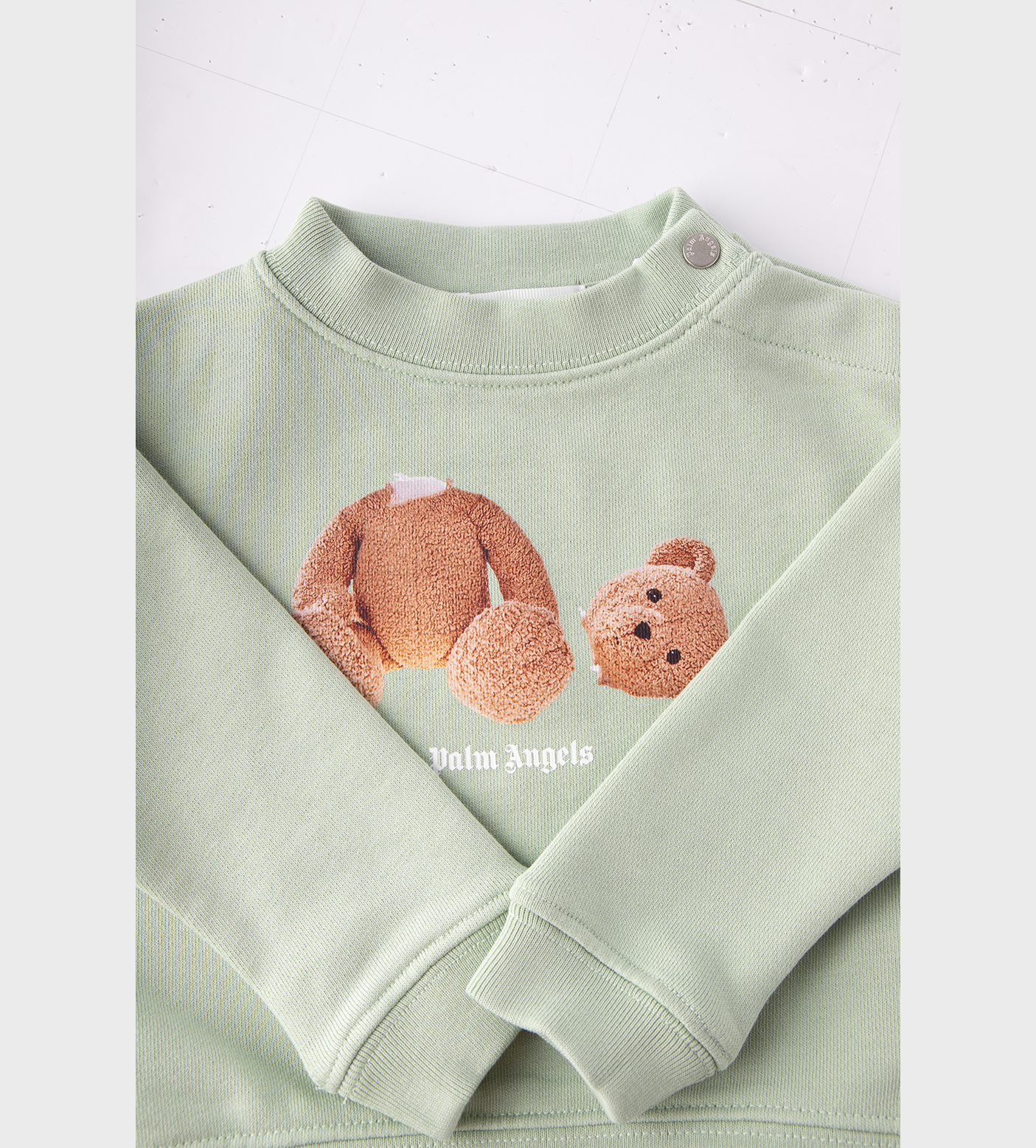 Baby Logo-Print Sweatshirt Sage White