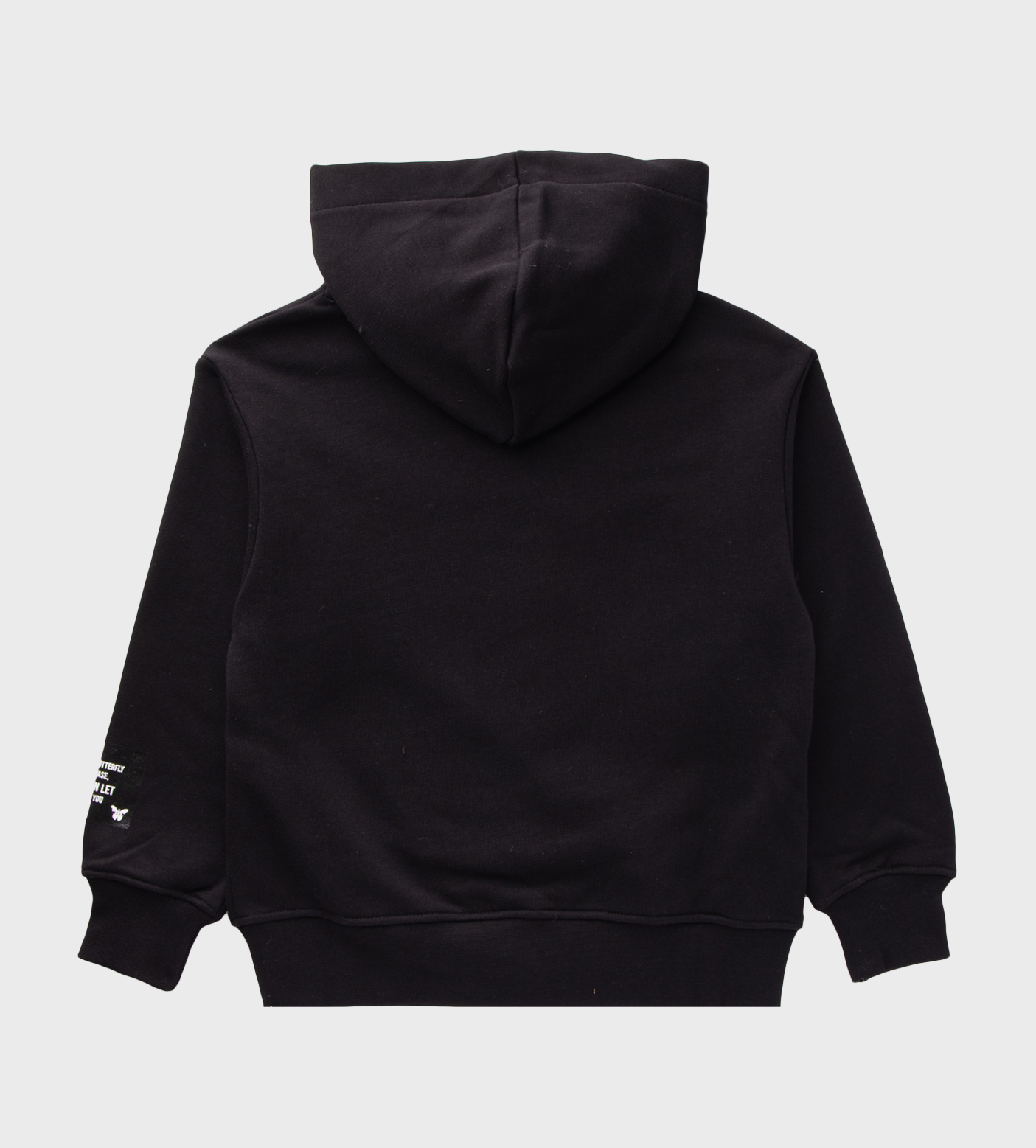 Printed Cotton Hoodie Black