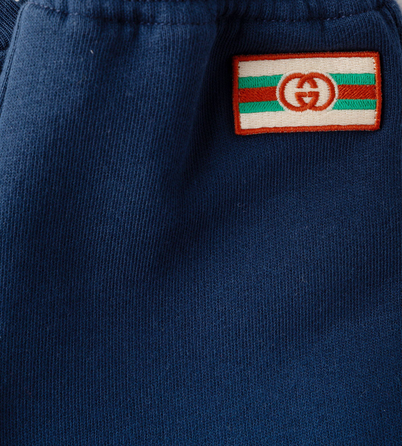 Baby Logo-Patch Cotton Track Pants Blue
