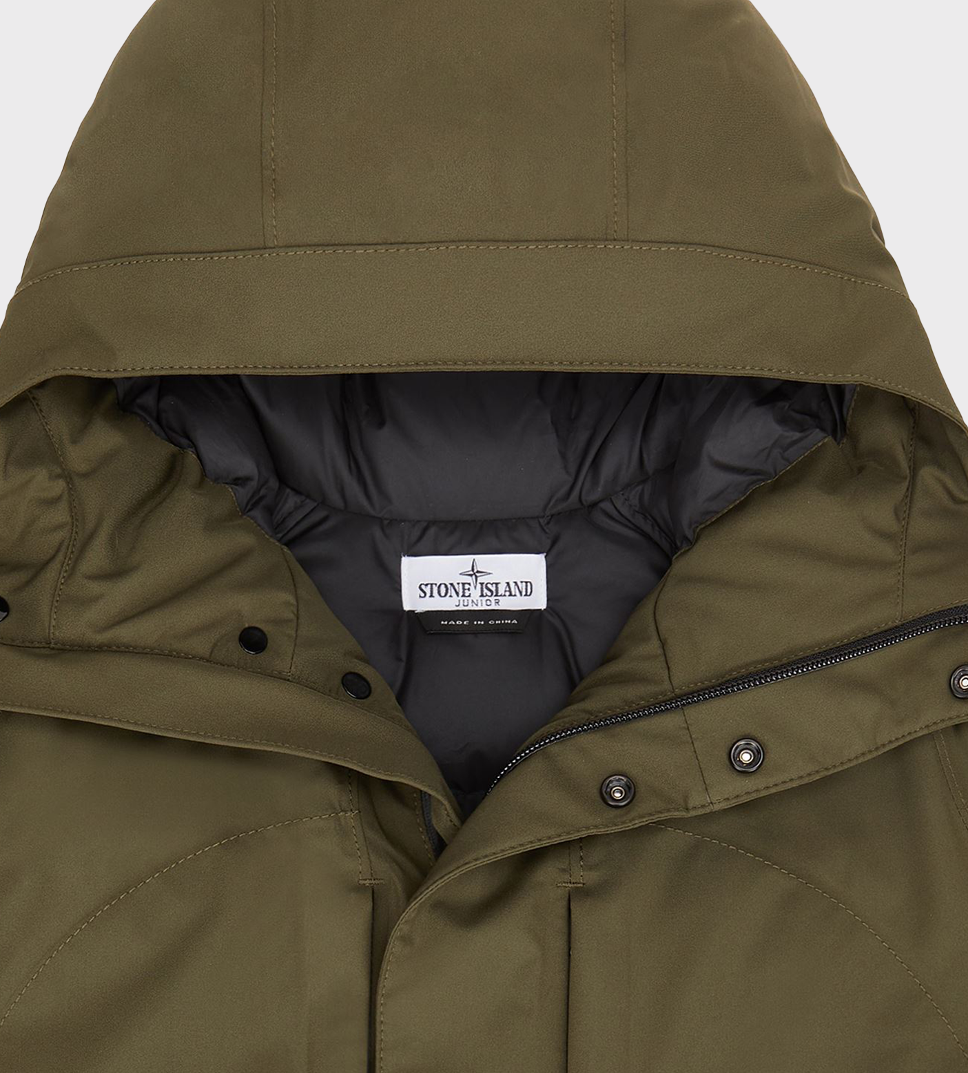 Compass Patch Feather Down Winter Jacket Olive